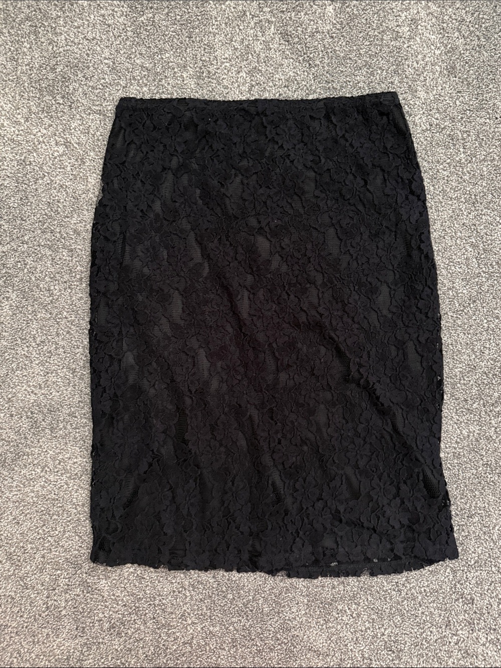 Black Lace Pencil Skirt